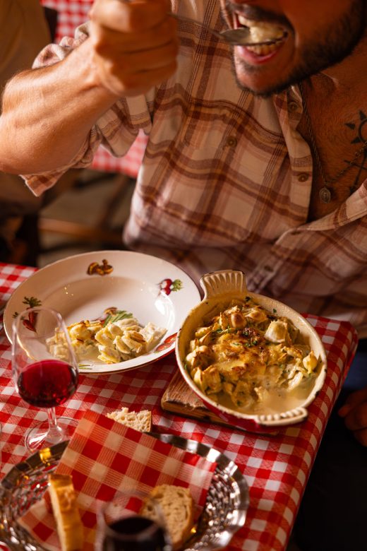 Gratin de ravioles du Dauphiné au St Marcellin