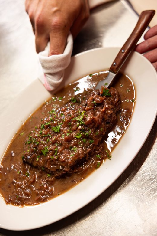 Onglet de bœuf à l’échalote